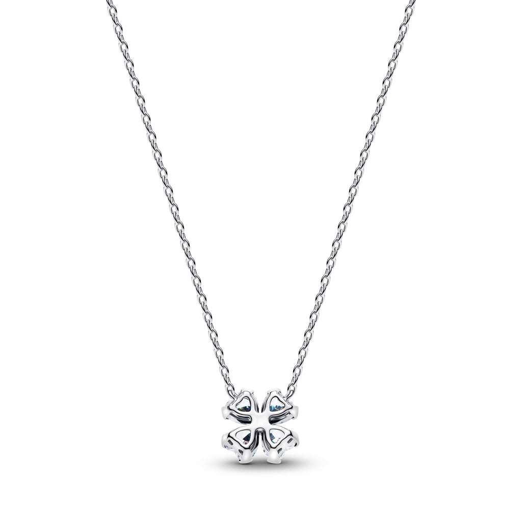 Sparkling Lucky Clover Pendant Necklace