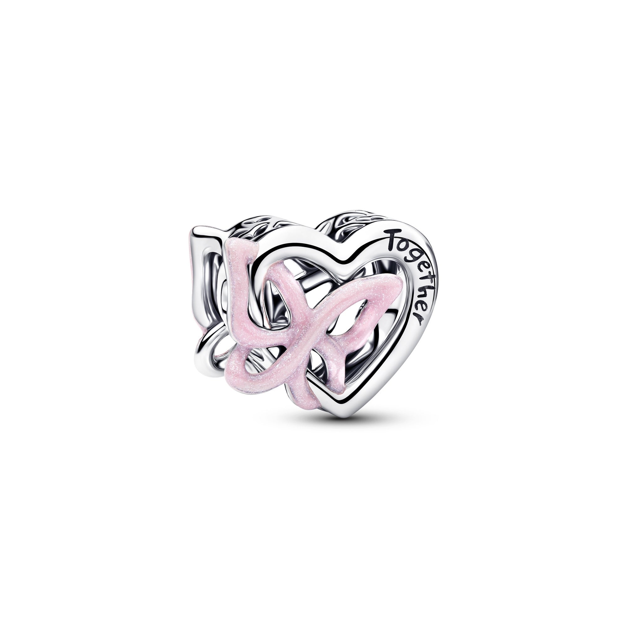 Entwined Heart & Butterfly Charm