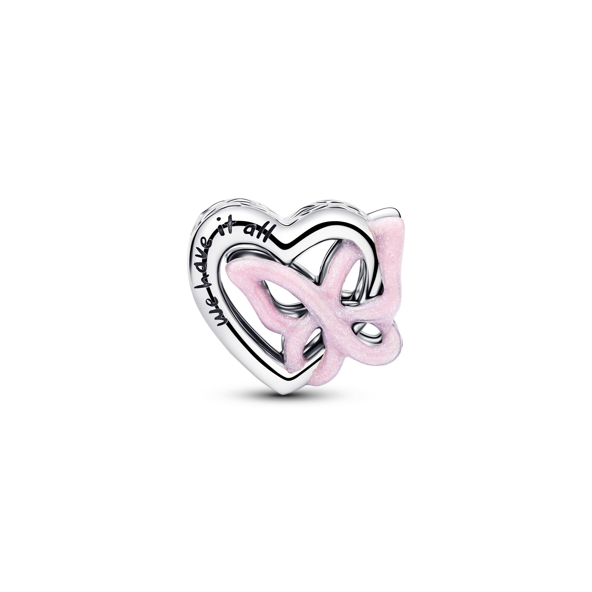 Entwined Heart & Butterfly Charm