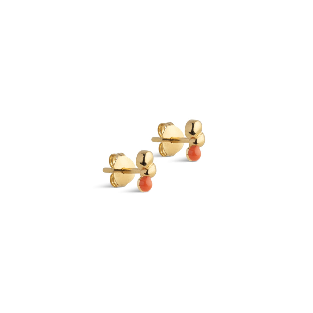 ENAMEL Copenhagen Nara Light Coral Stud Earrings