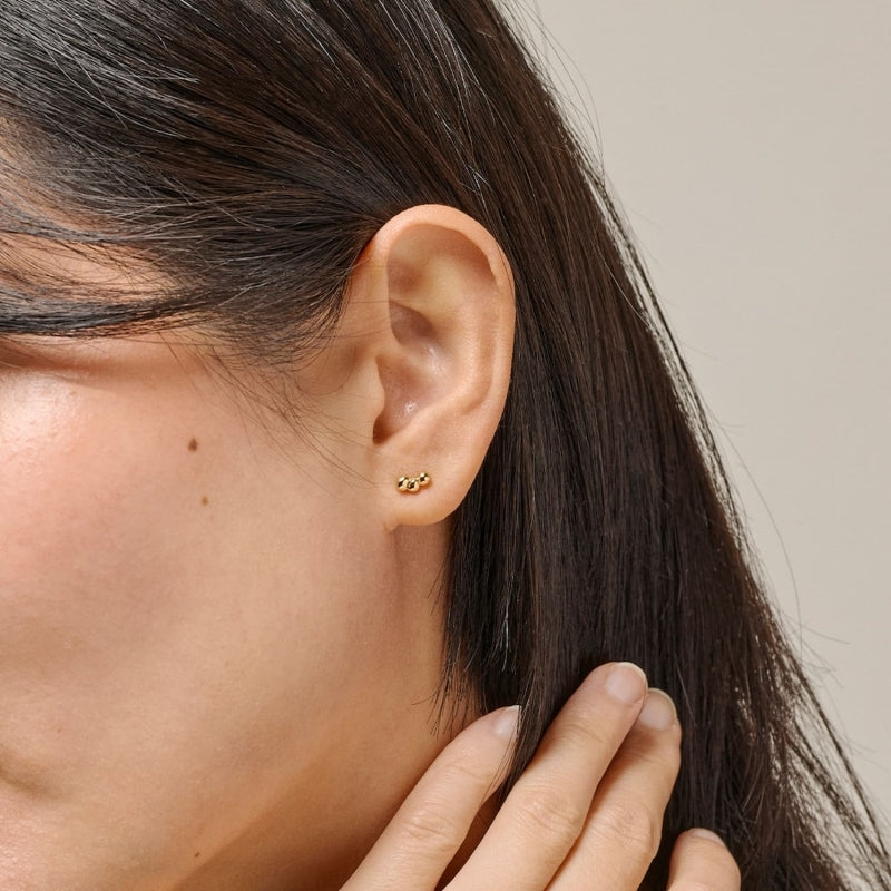 ENAMEL Copenhagen Nara Gold Stud Earrings - image 2