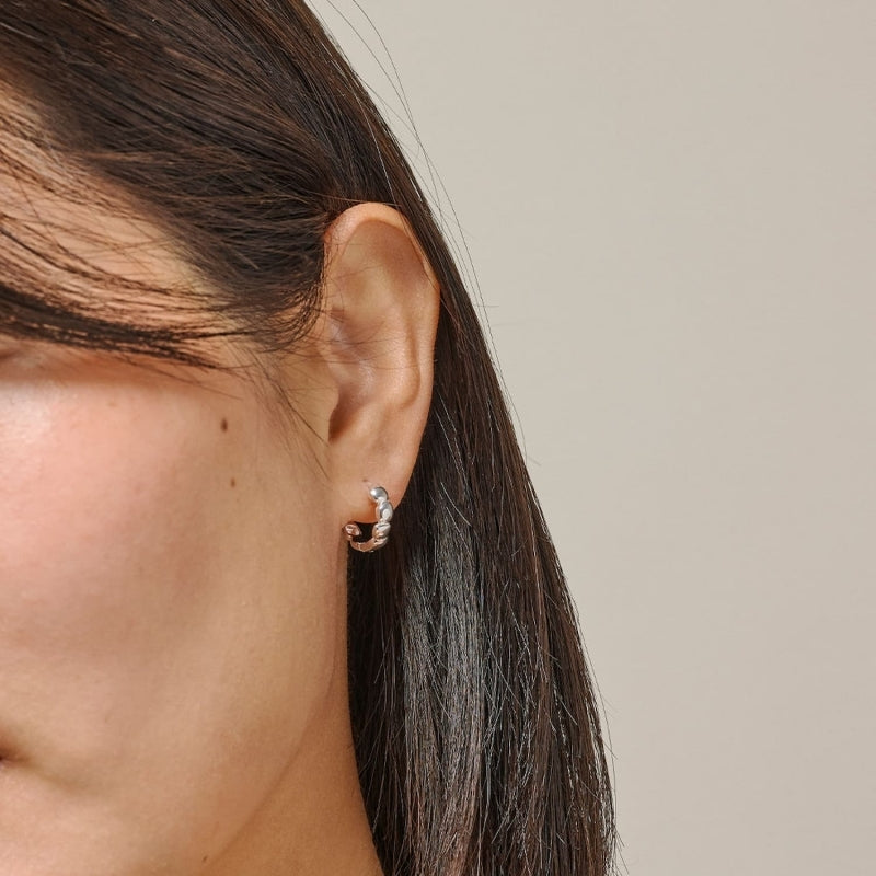 ENAMEL Copenhagen Melia Silver Hoop Earrings - image 2