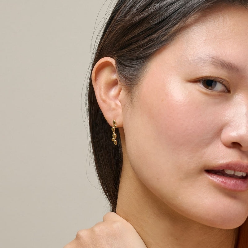 Earrings, Nara Drop, Gold