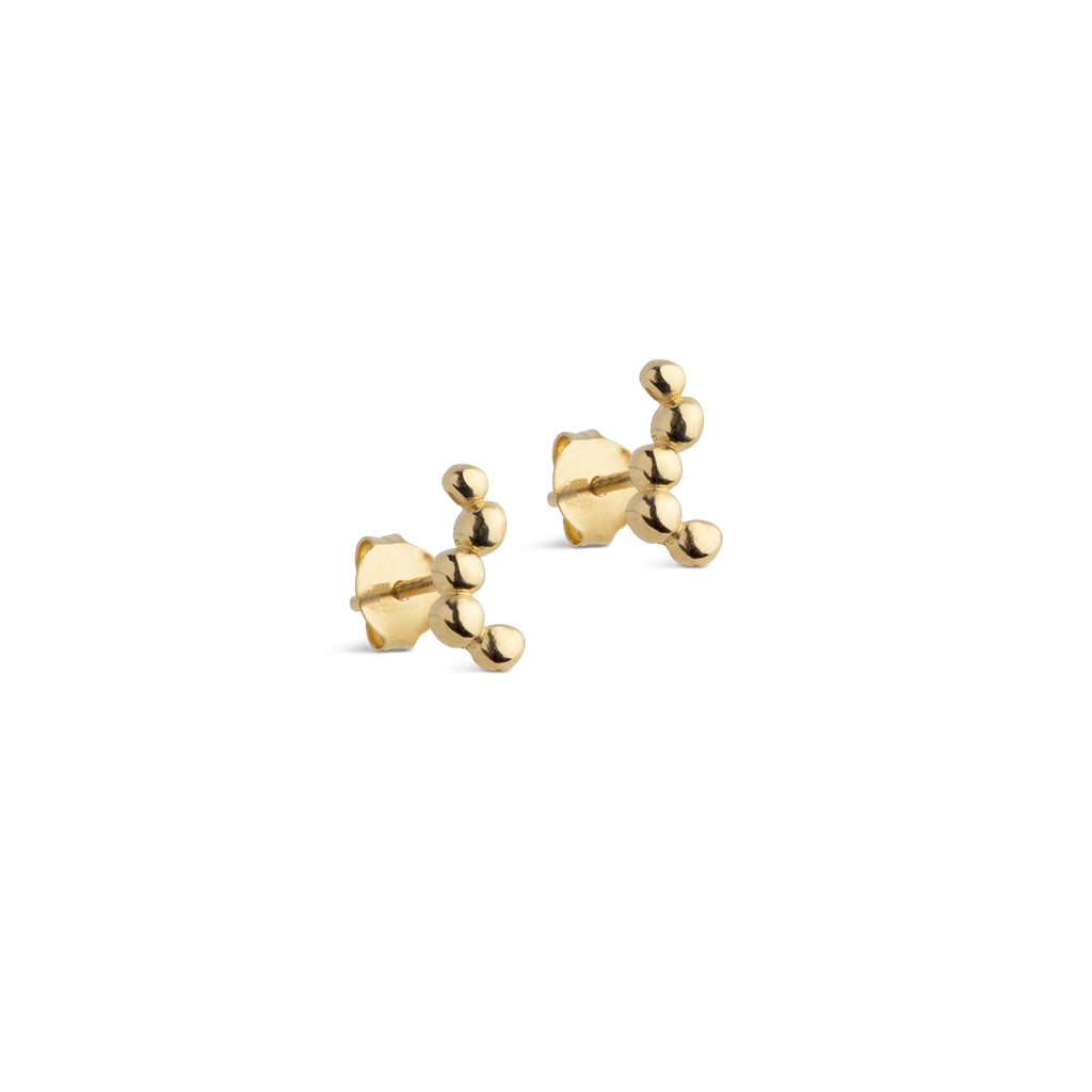 ENAMEL Copenhagen Nara Long Gold Stud Earrings