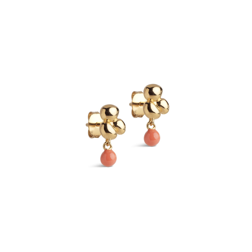 ENAMEL Copenhagen Nara Ball Light Coral Earrings