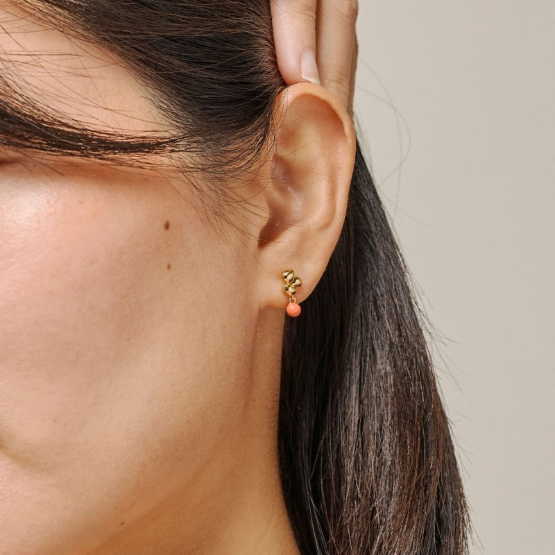 ENAMEL Copenhagen Nara Ball Light Coral Earrings - image 2