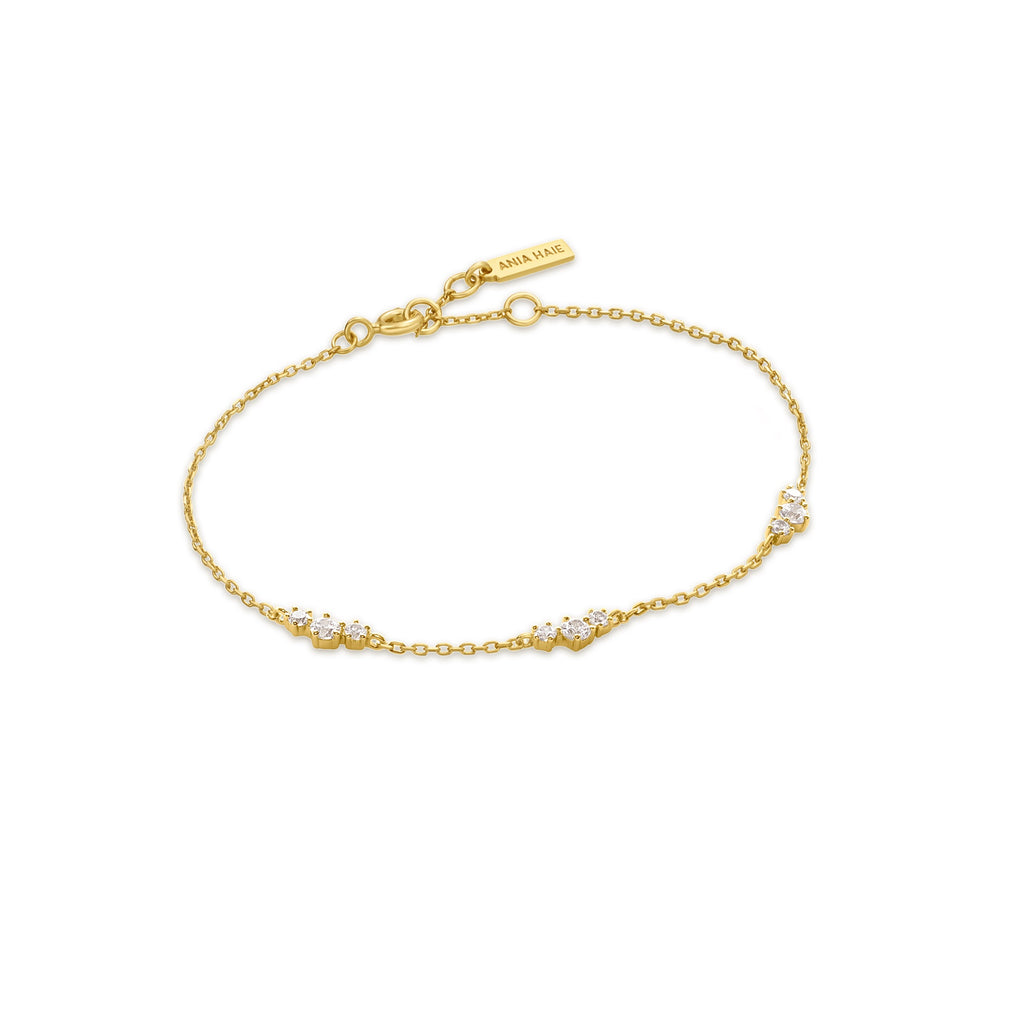 Gold Cluster Station Bracelet