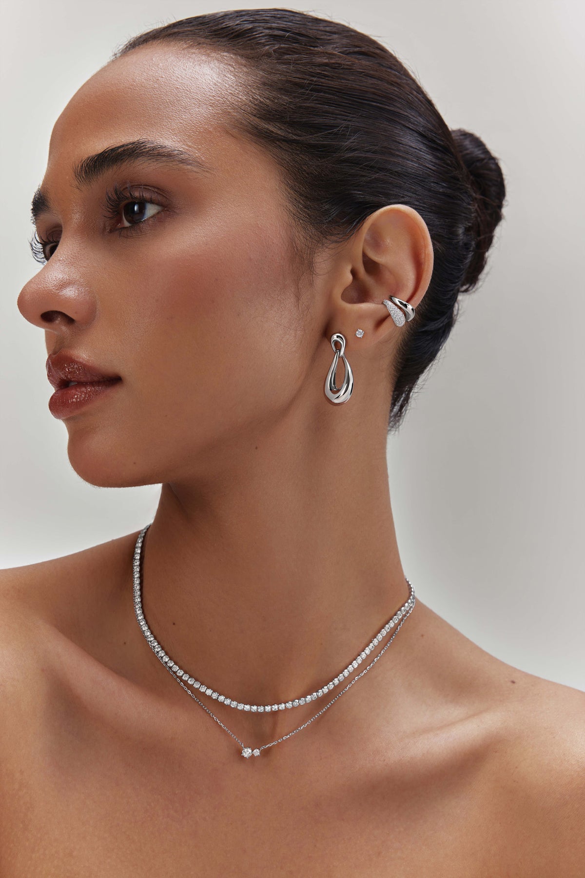 Silver Wave Ear Cuff