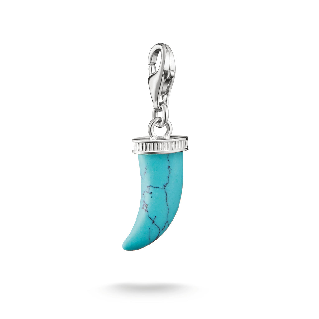 THOMAS SABO Silver Charm Pendant Tooth Turquoise Original