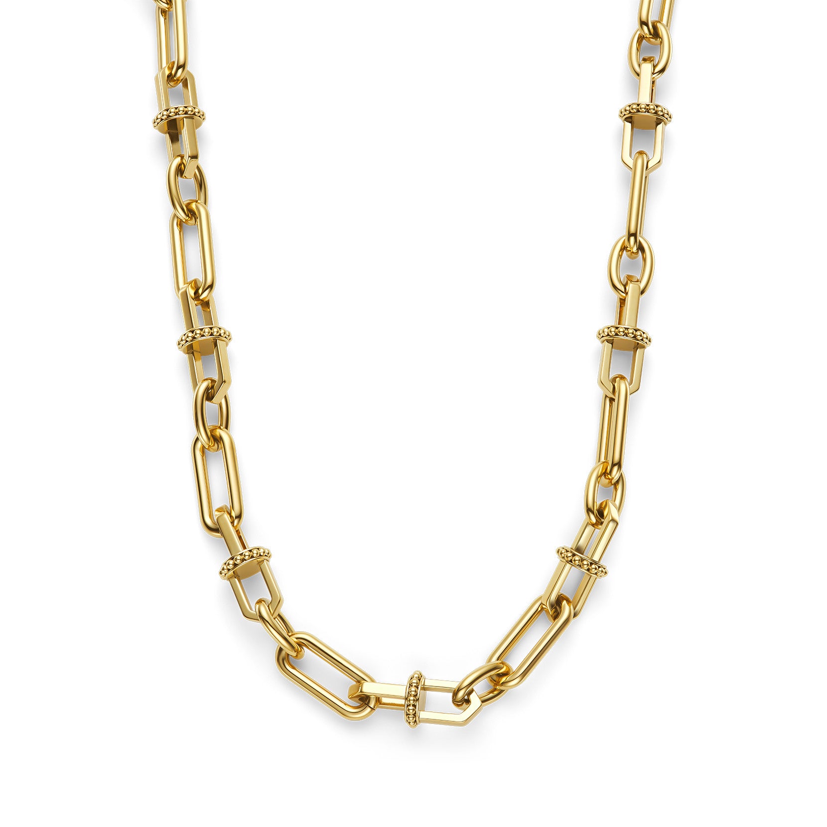 Anchor Link Gold Plated Necklace