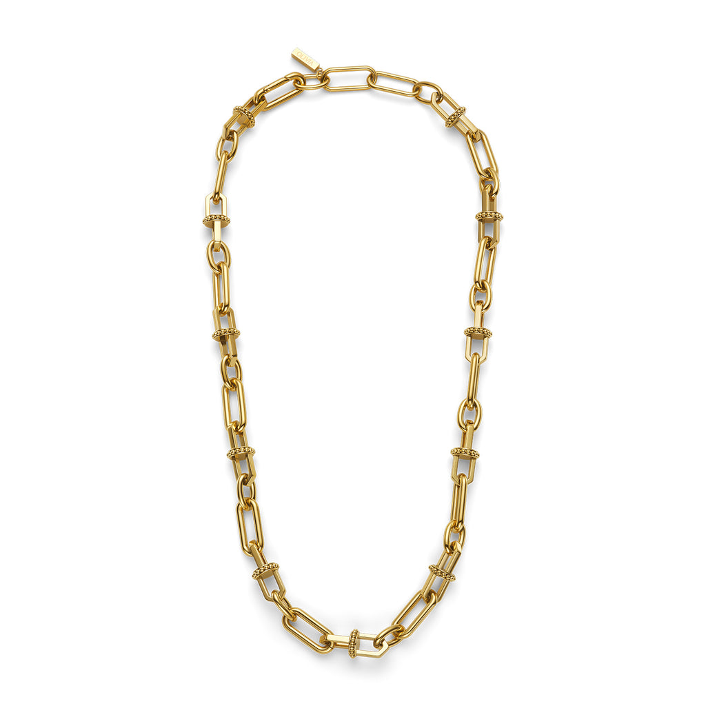 Anchor Link Gold Plated Necklace