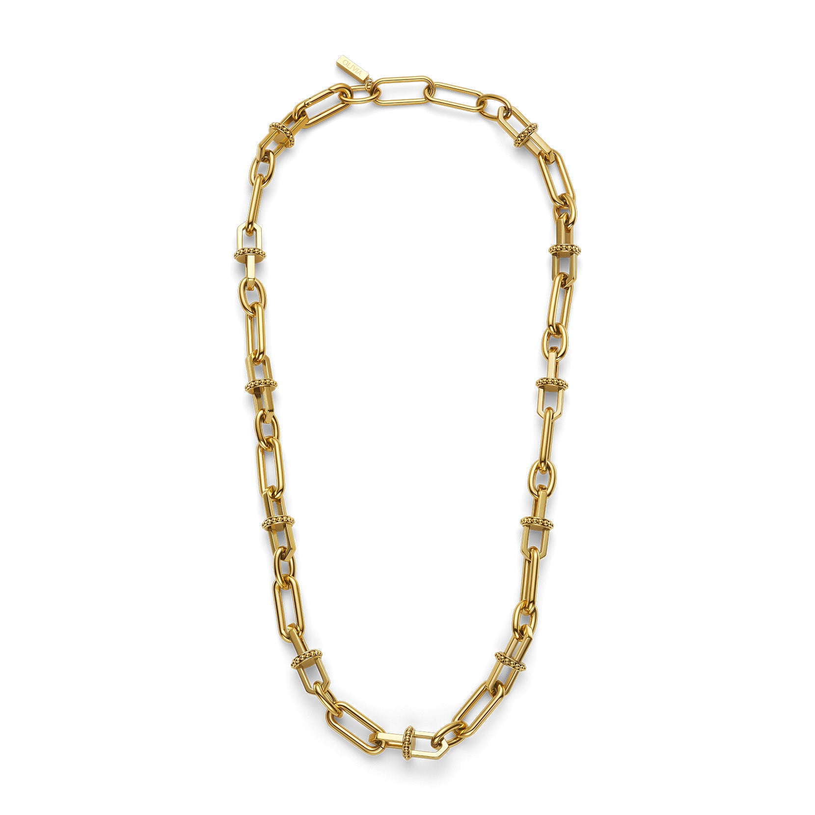Anchor Link Gold Plated Necklace