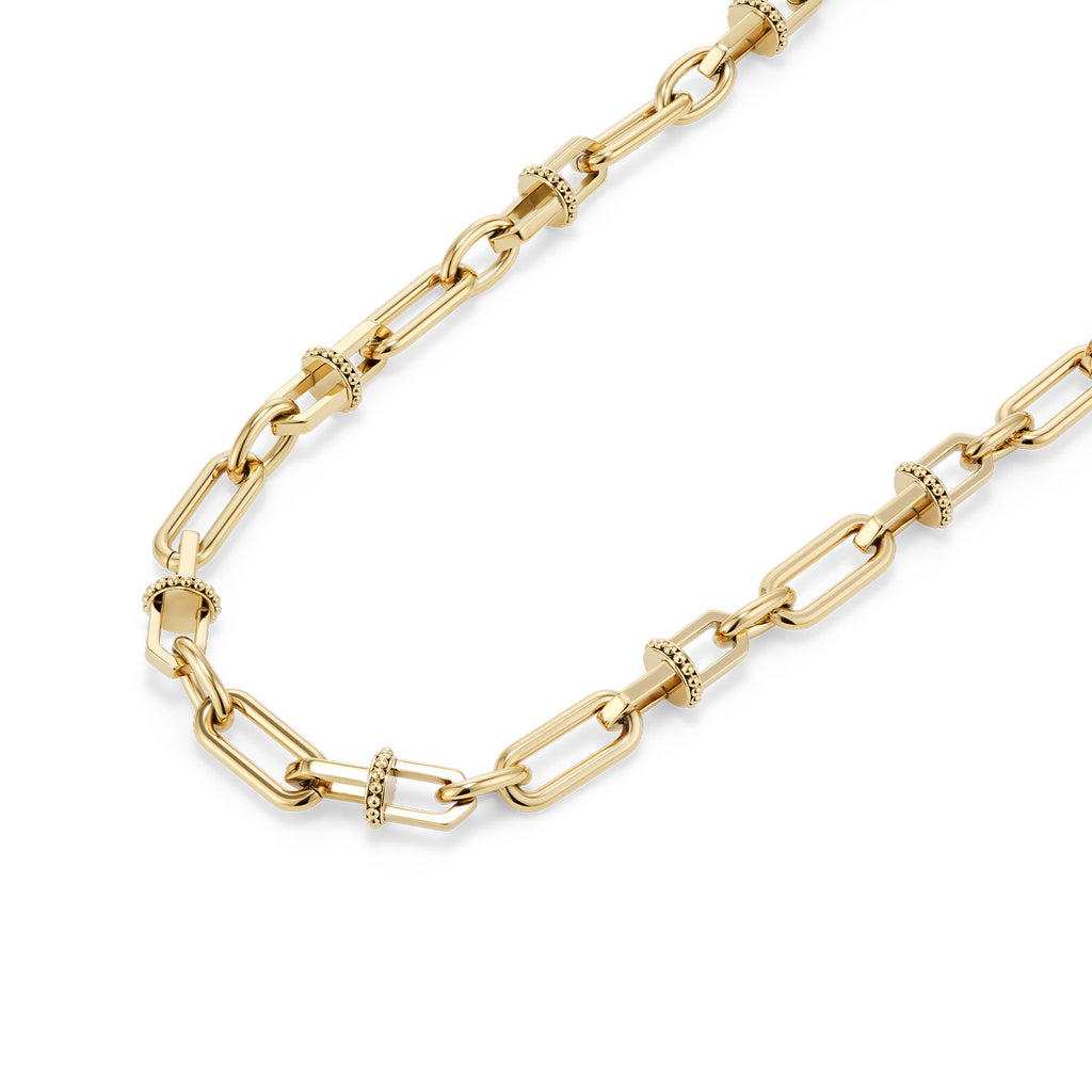 Anchor Link Gold Plated Necklace
