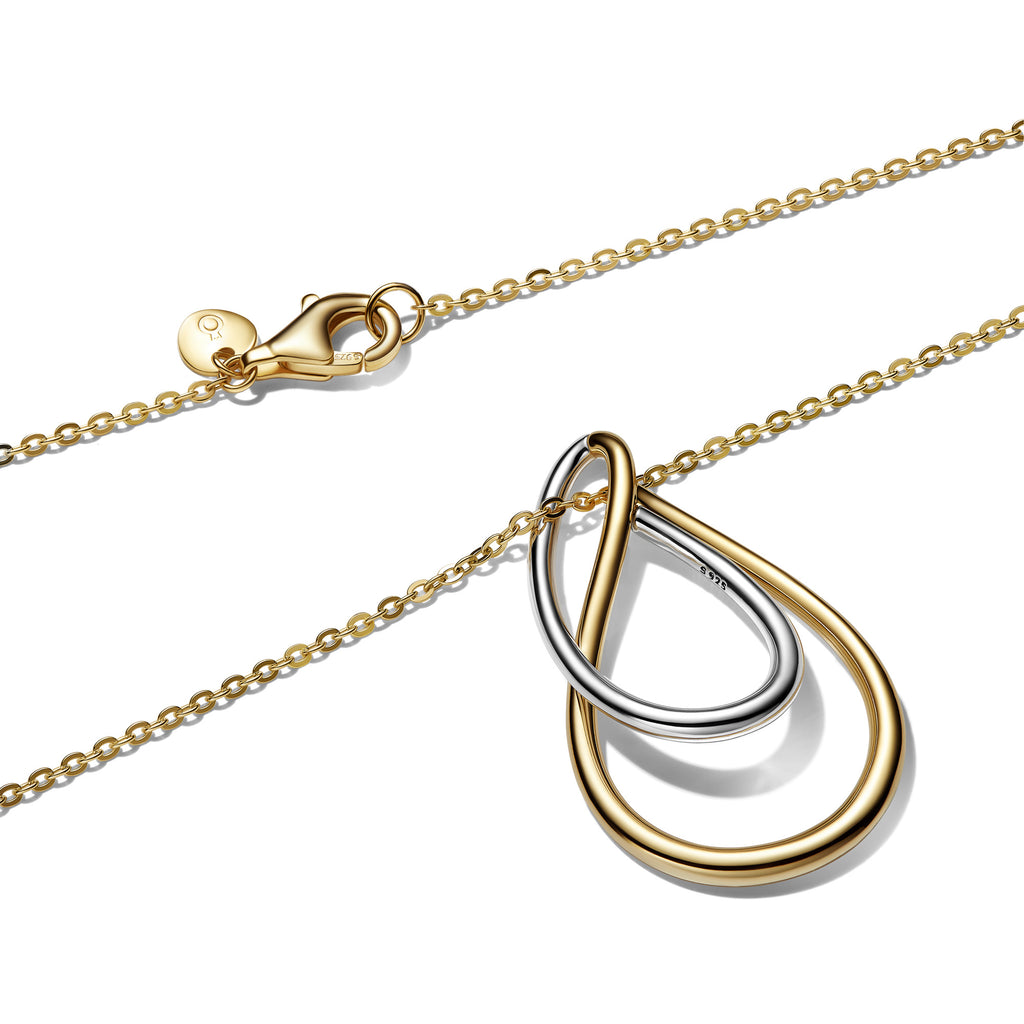 Two-Tone Double Pendant Necklace - 50cm