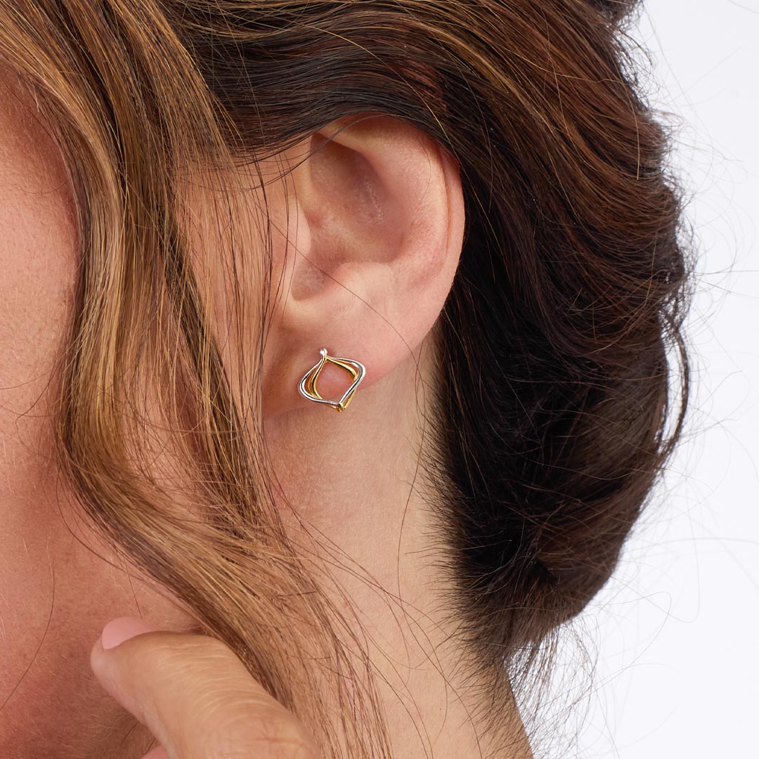 Alicia Golden Petite Stud Earrings