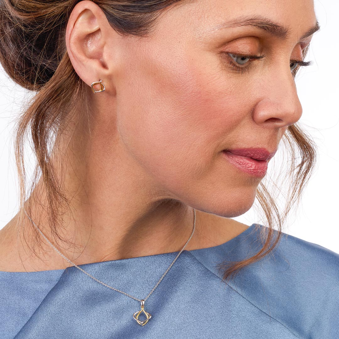 Alicia Golden Petite Stud Earrings