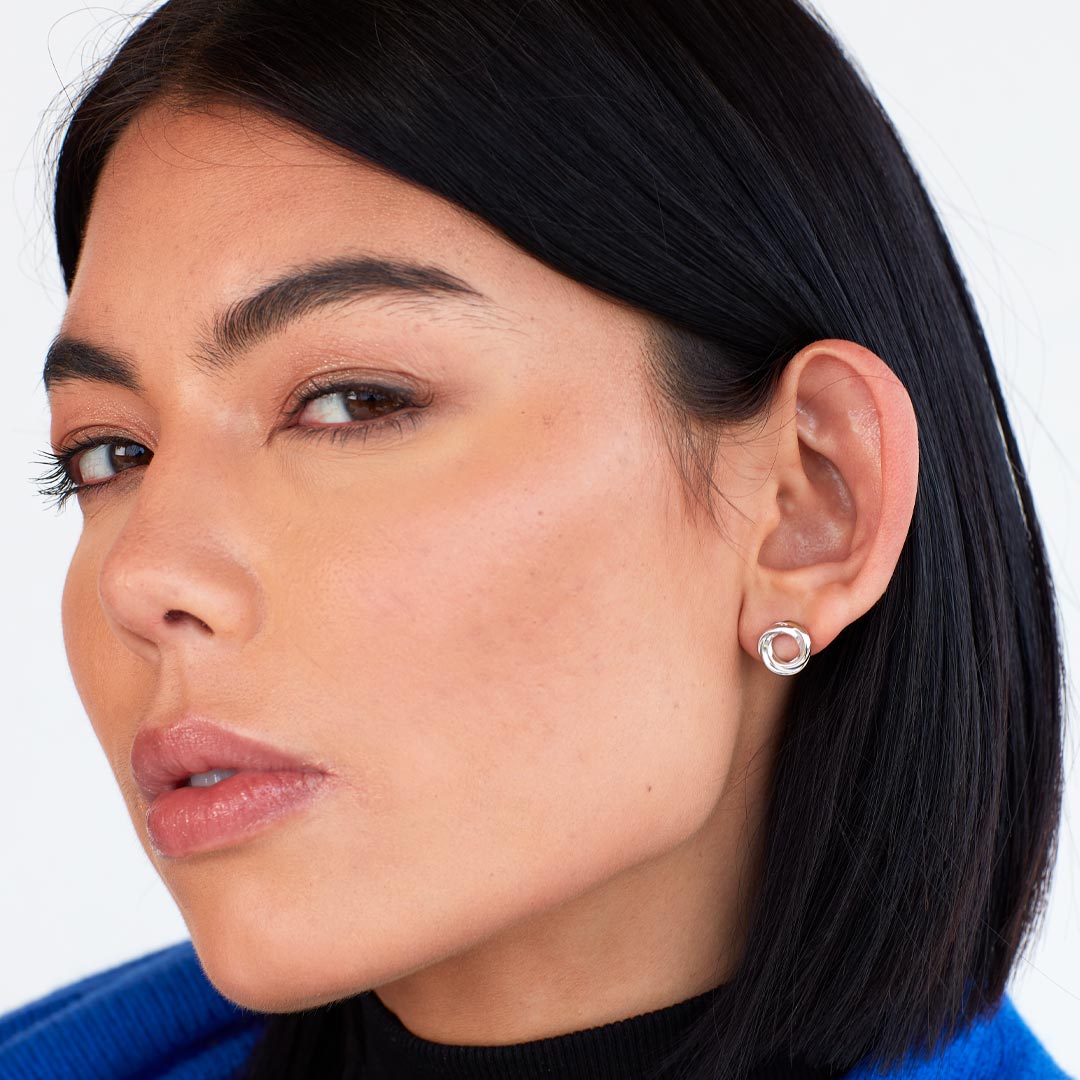 Bevel Trilogy Stud Earrings