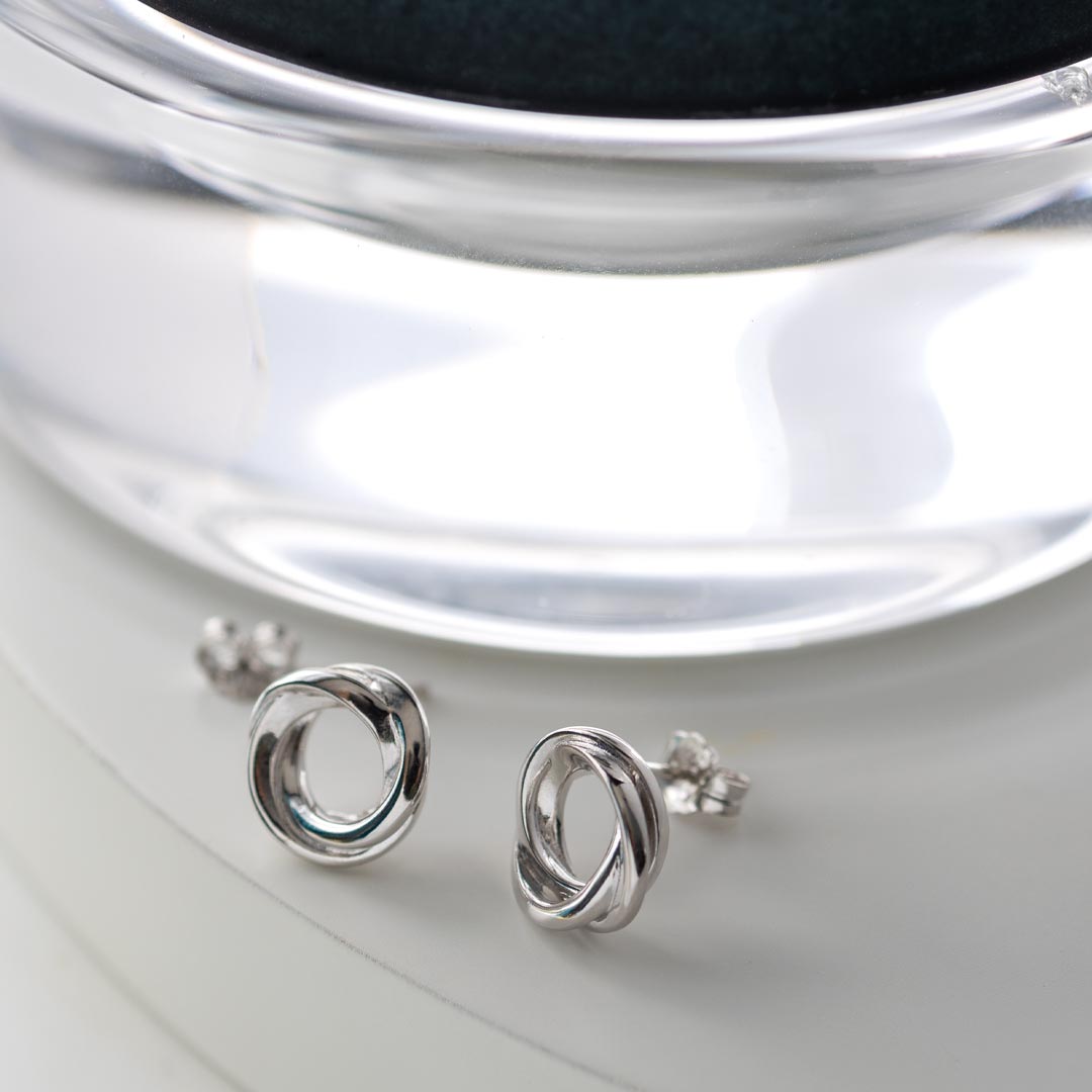 Bevel Trilogy Stud Earrings