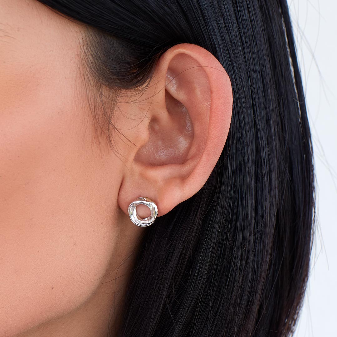 Bevel Trilogy Stud Earrings