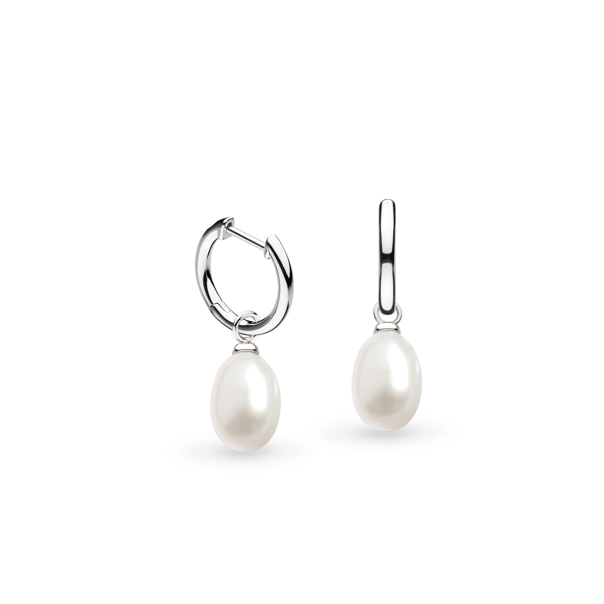 Revival Classic Pearl Oval Pearl 13mm Hoop Earrings