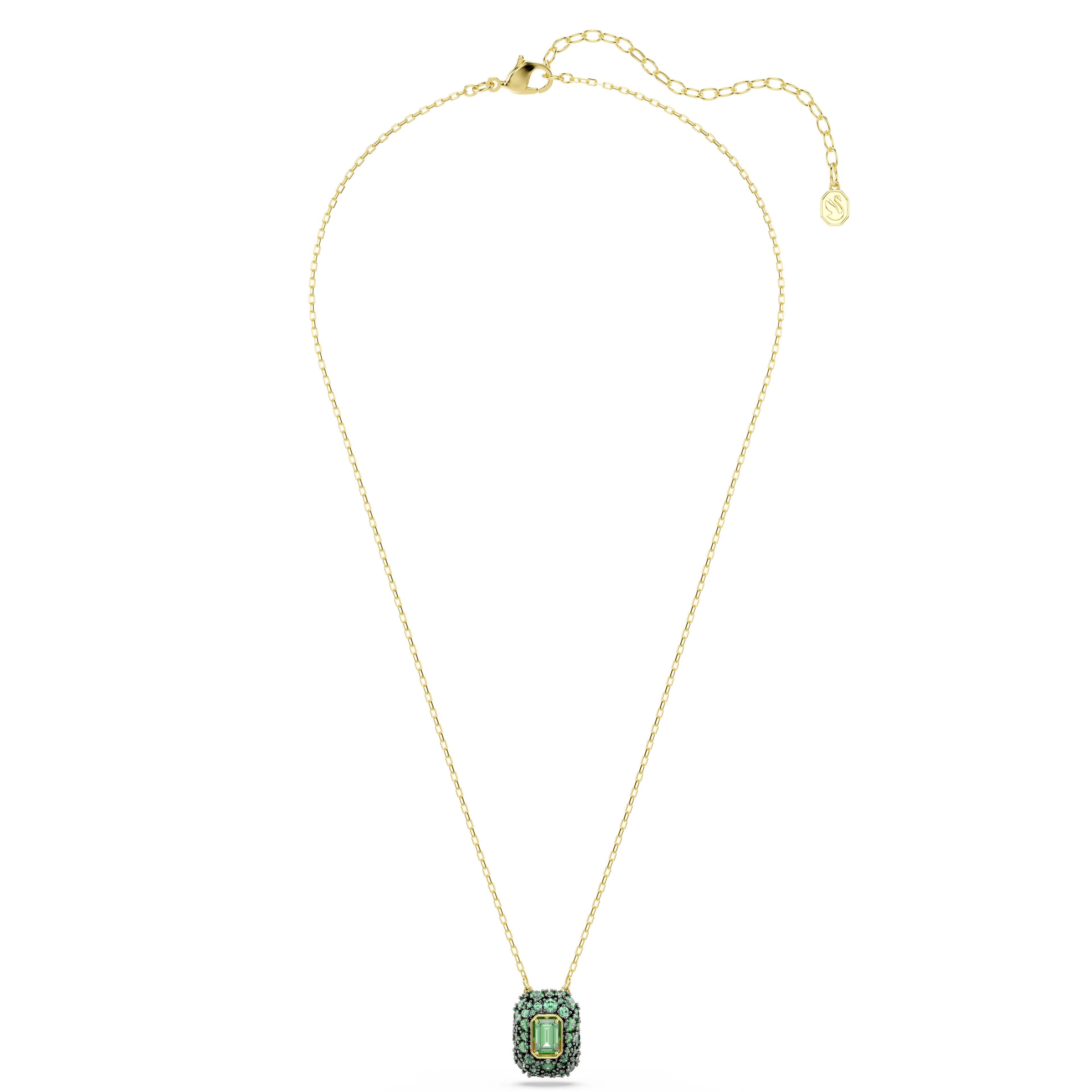 Sublima pendant, Octagon cut, Green, 18K gold finish - image 2