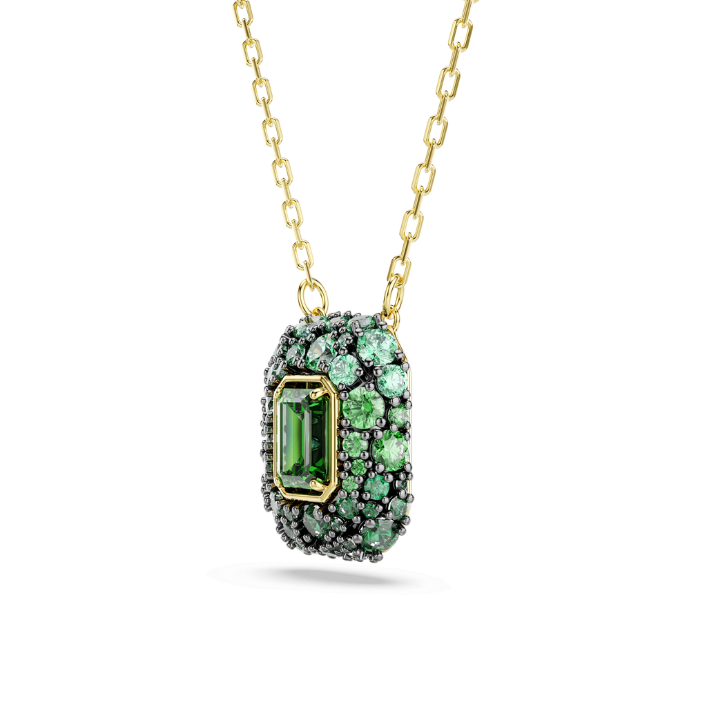 Sublima pendant, Octagon cut, Green, 18K gold finish - image 3