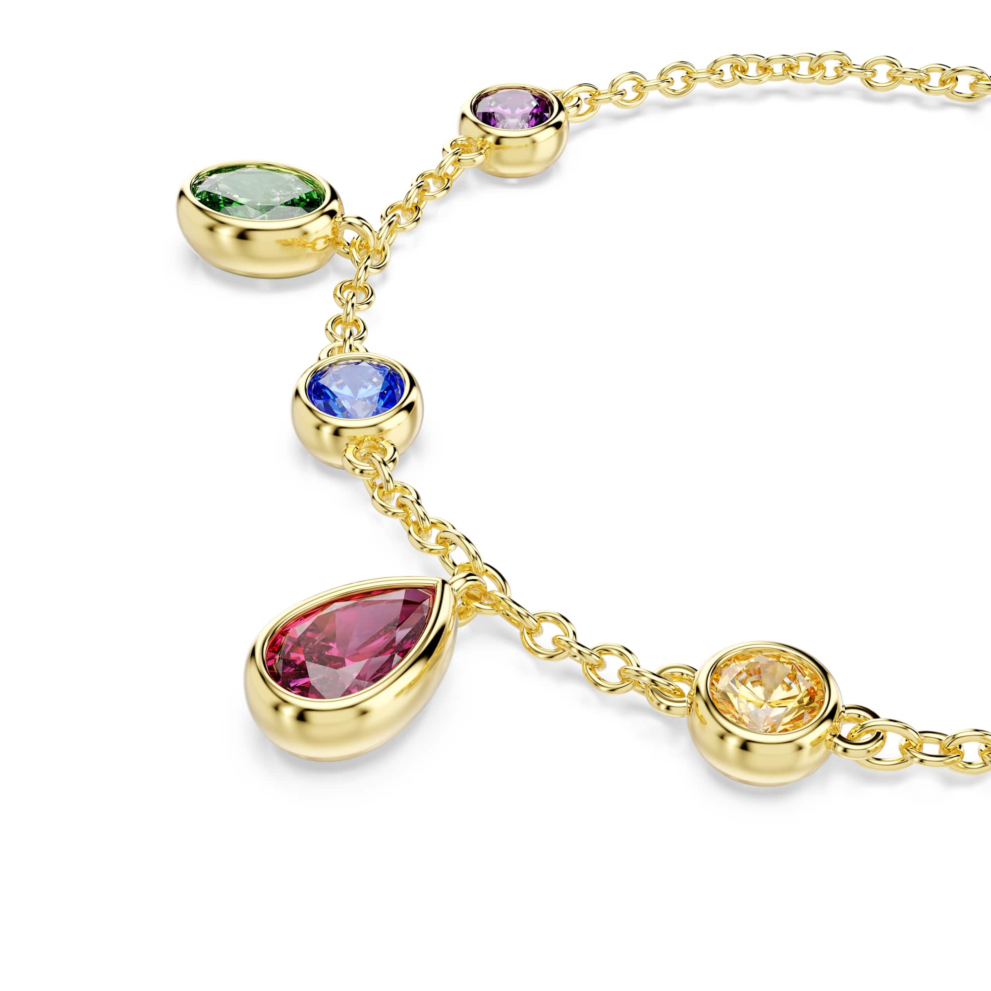 Swarovski Imber Mixed-Cut Multicolour Bracelet, 18K Gold Finish
