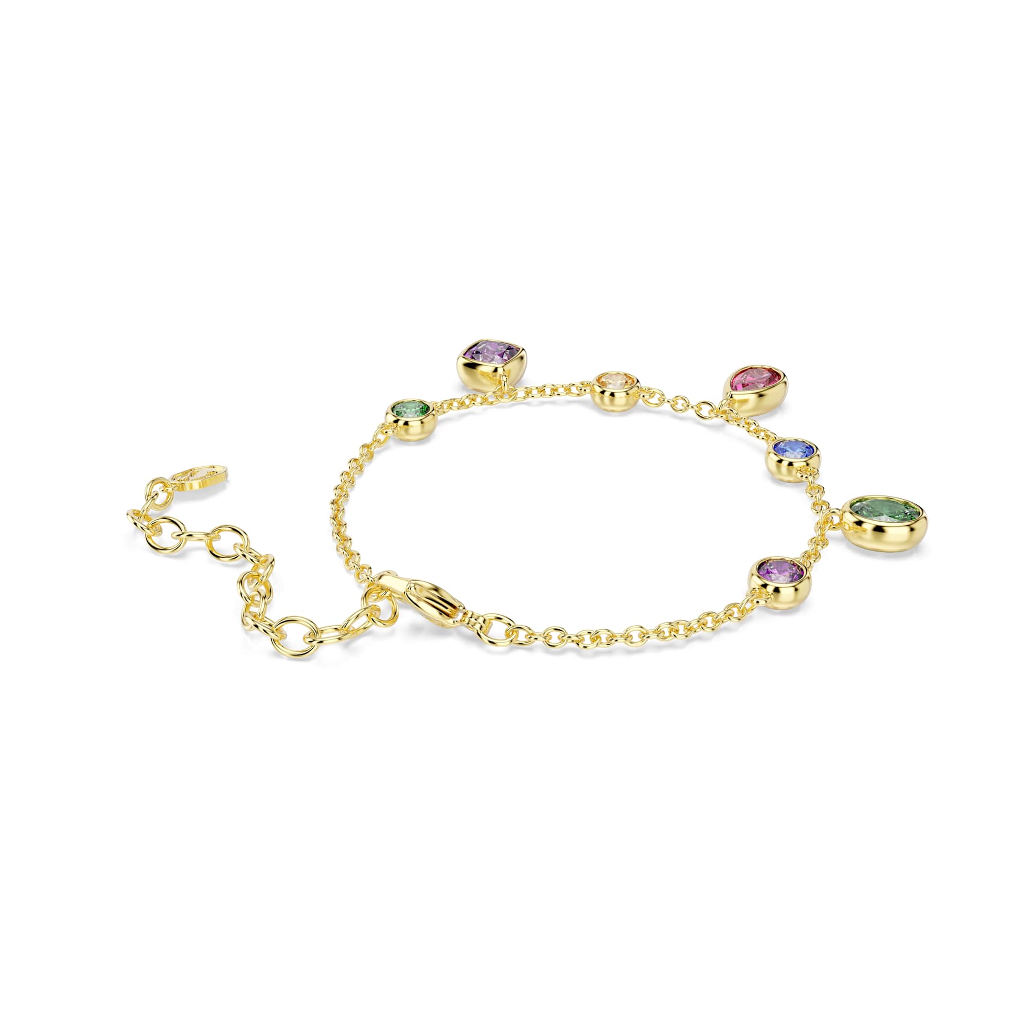 Swarovski Imber Mixed-Cut Multicolour Bracelet, 18K Gold Finish
