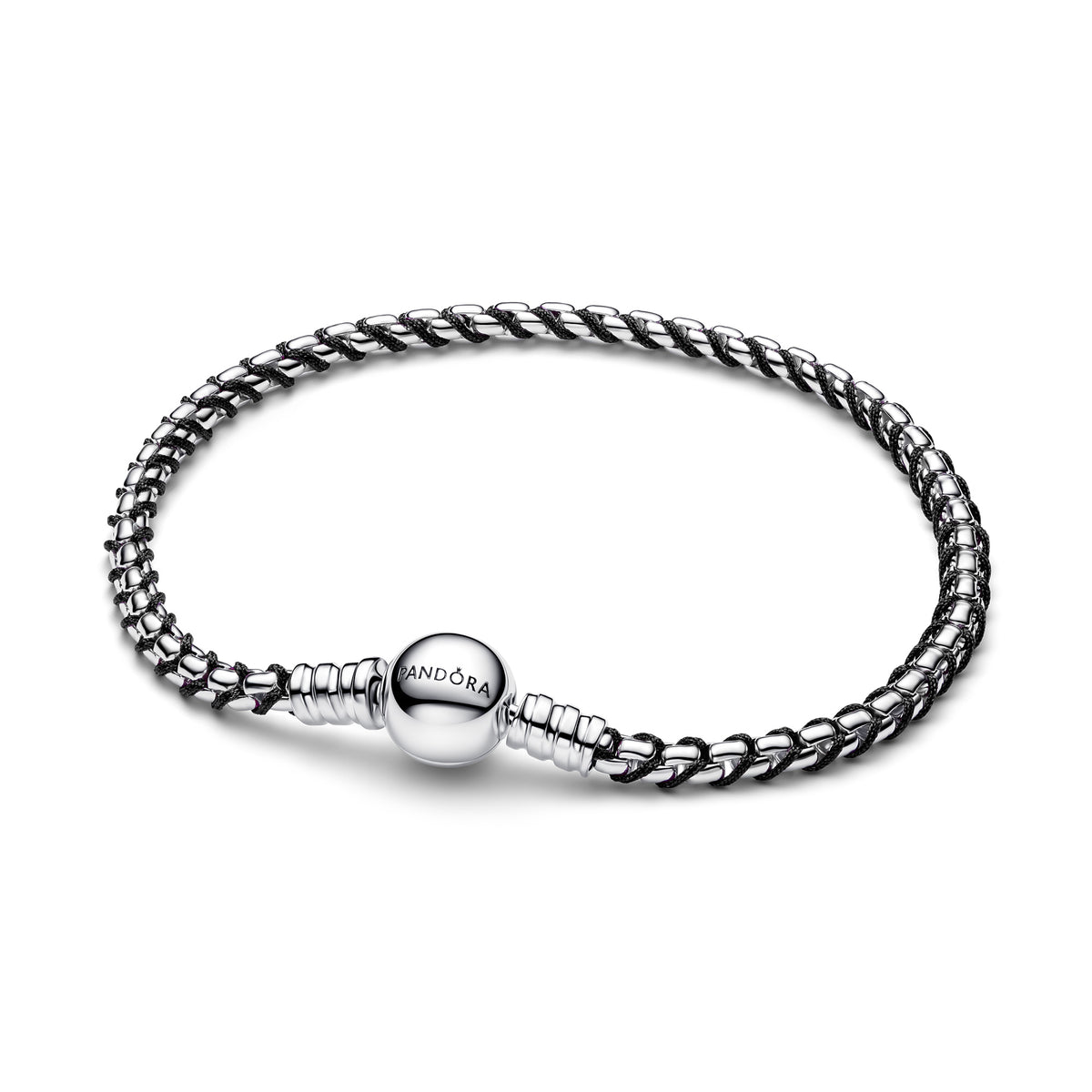 Black Cord Box Chain Bracelet