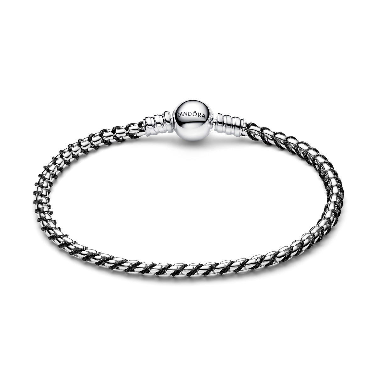 Black Cord Box Chain Bracelet