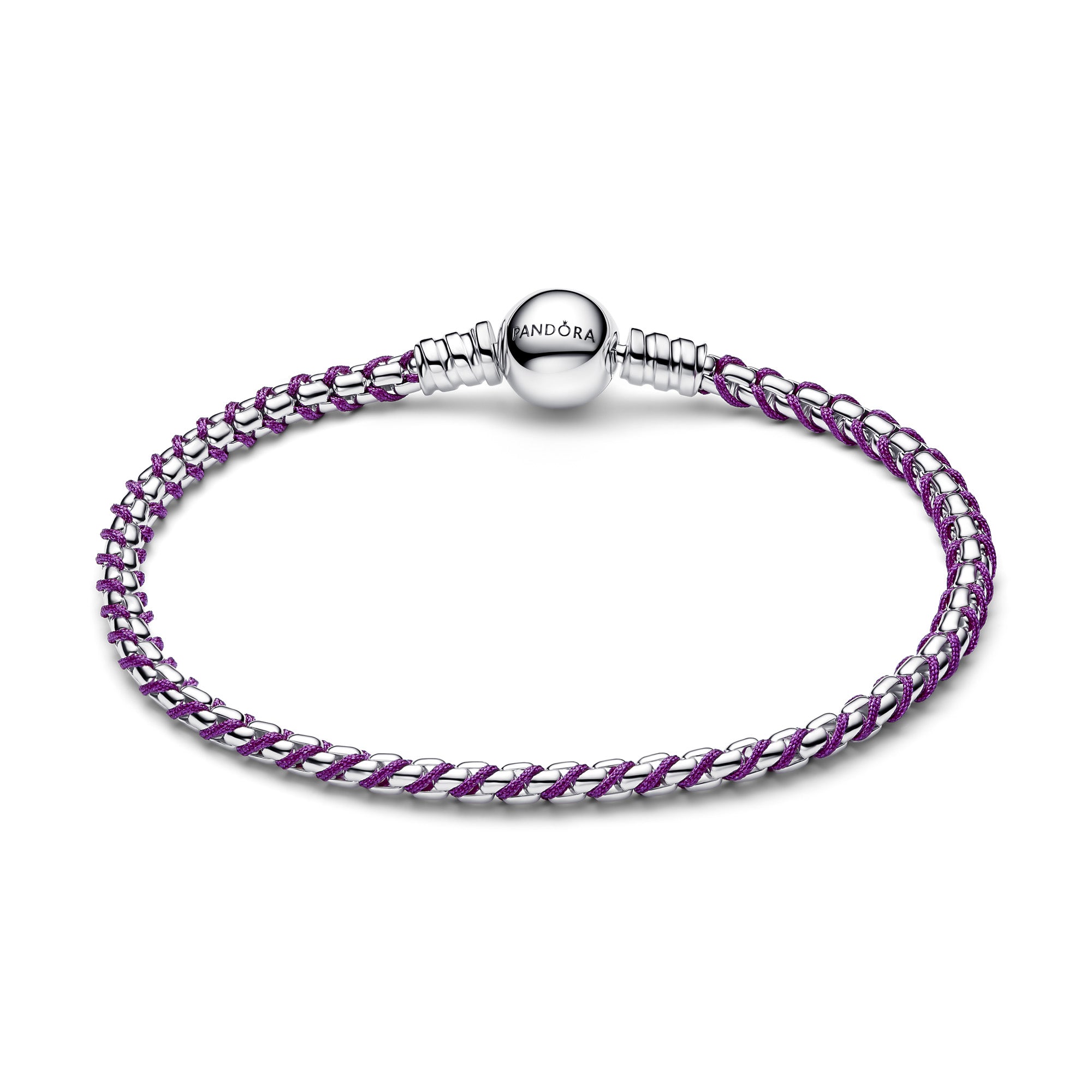 Purple Cord Box Chain Bracelet