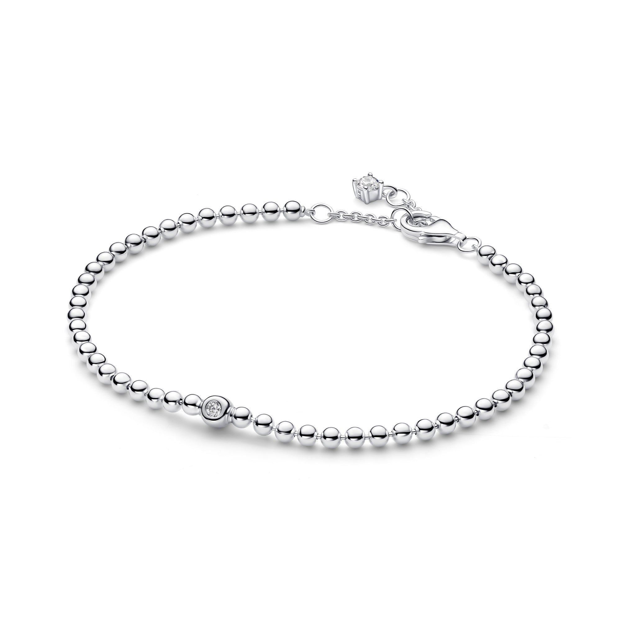 Beads & Sparkling Stone Bracelet