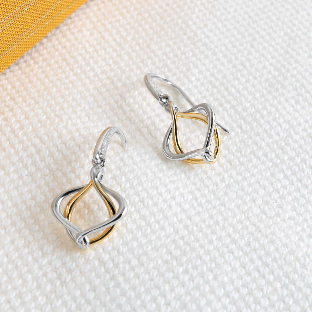 Alicia Golden Petite Drop Earrings