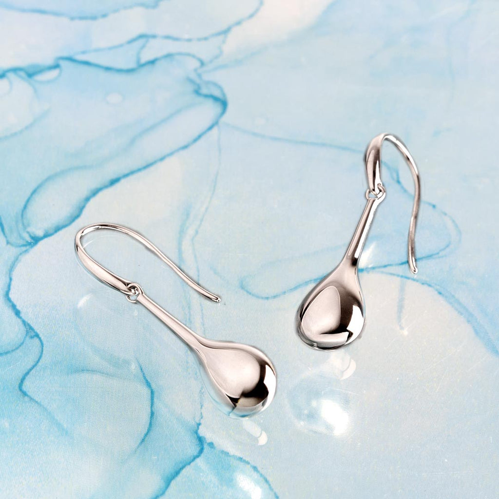 Coast Pebble Smooth Elegant Drop Earrings