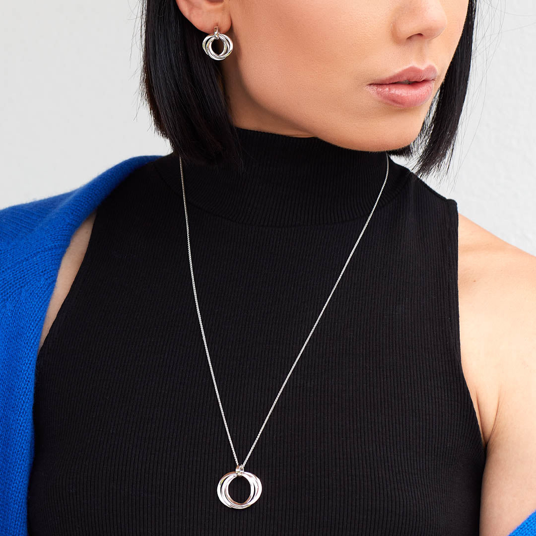 Bevel Trilogy Grande Link Slider Necklace