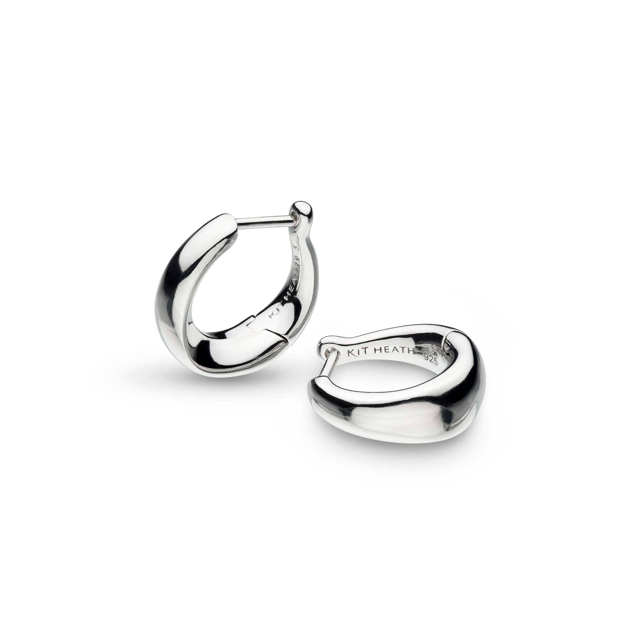 Bevel Cirque Hinged Huggie Hoop Earrings