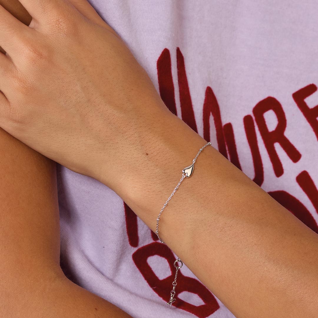 Desire Kiss Mini Heart Ball Chain Bracelet