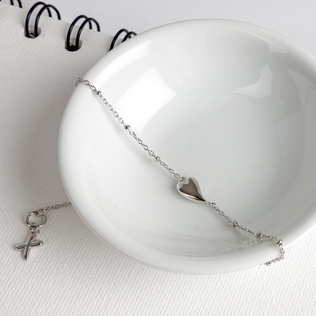 Desire Kiss Mini Heart Ball Chain Bracelet