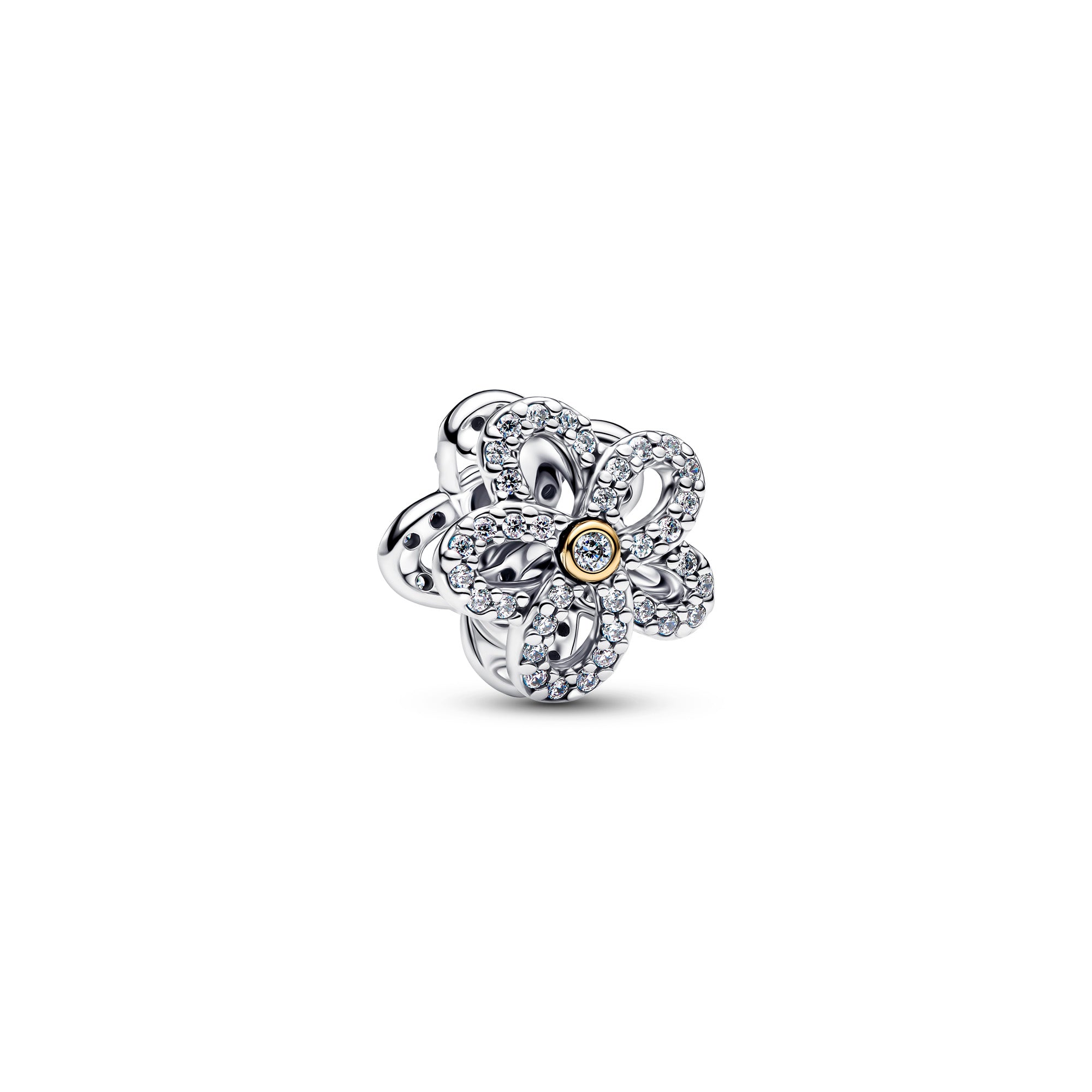 Pave Flower Openwork Charm