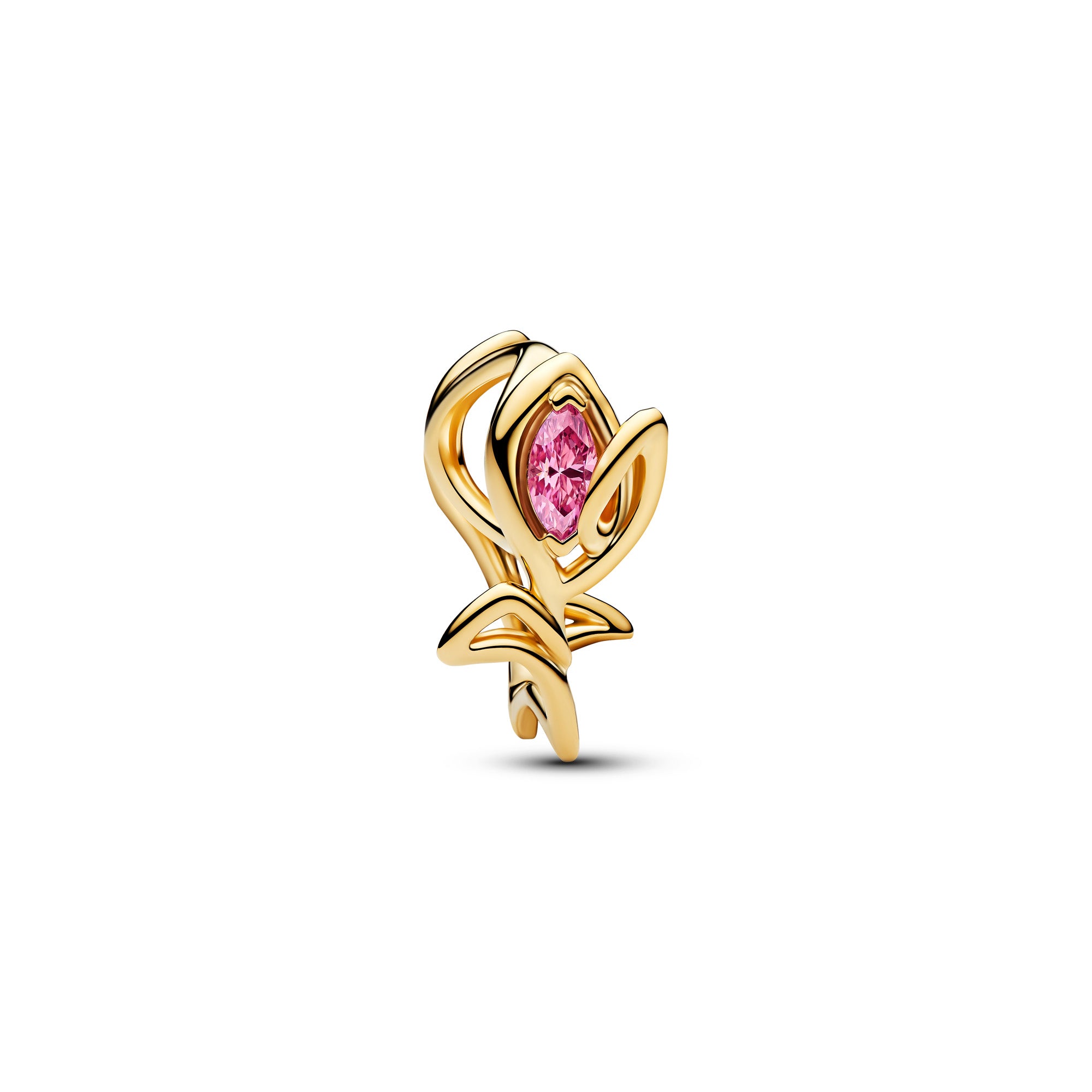 14k Gold-Plated Tulip Openwork Charm