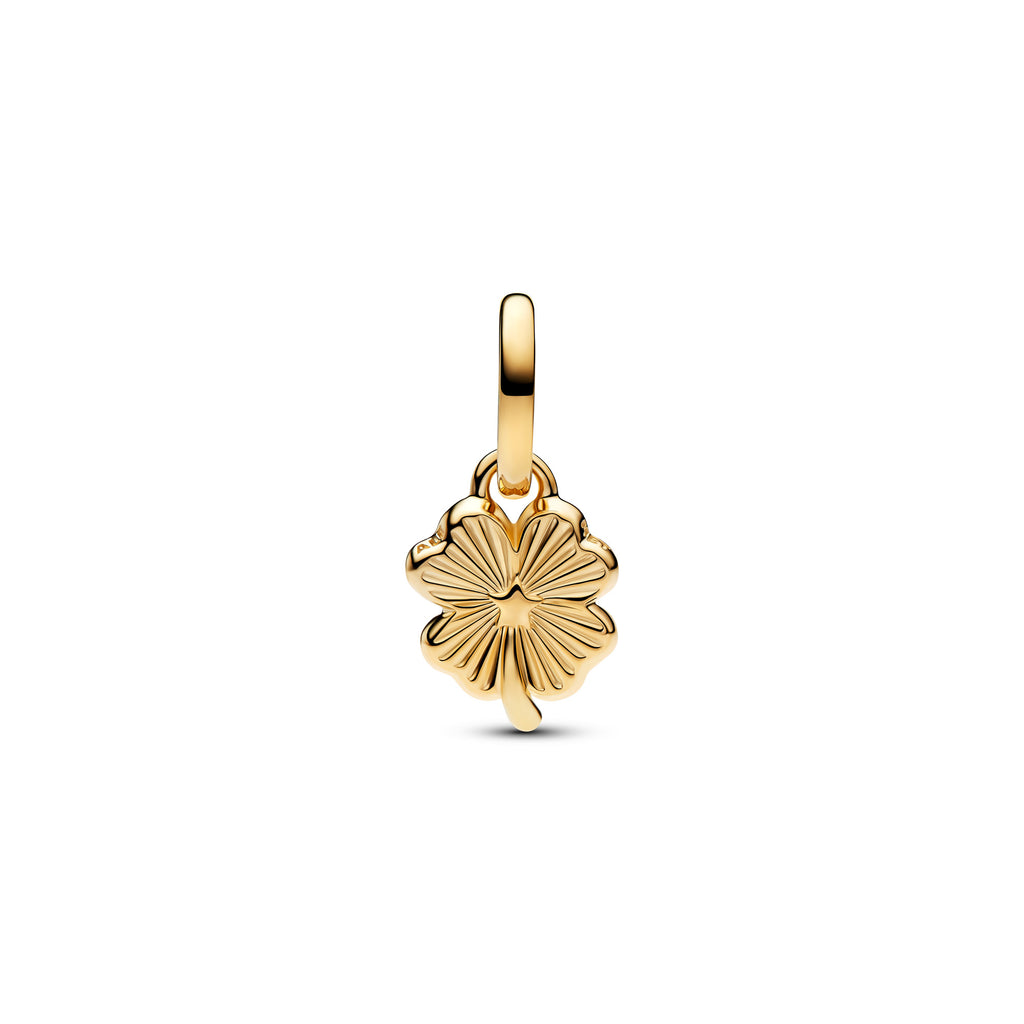 White Lucky Clover Dangle Charm