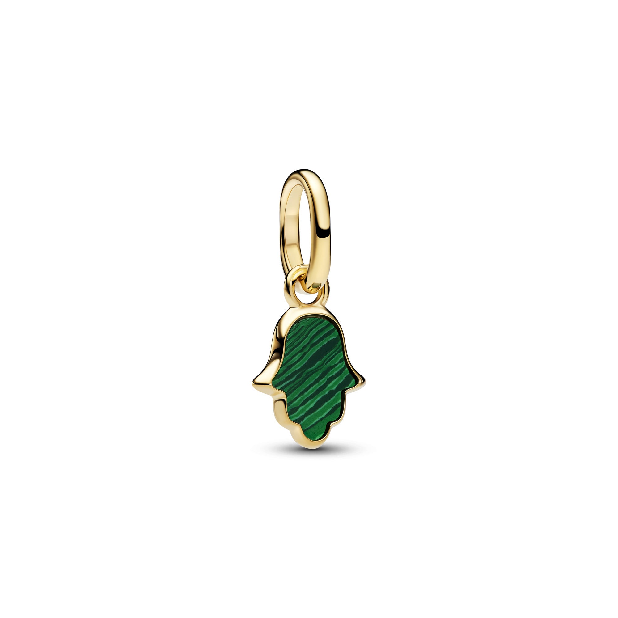 Green Hamsa Hand Mini Dangle Charm