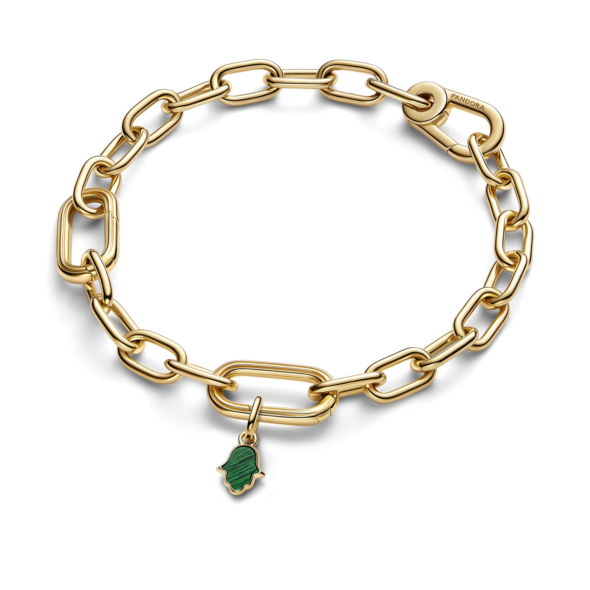 Green Hamsa Hand Mini Dangle Charm
