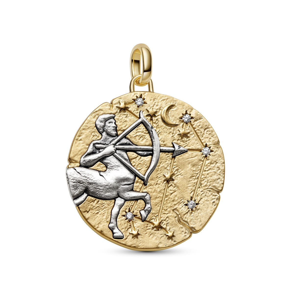 Sagittarius Zodiac Oversized Medallion Charm