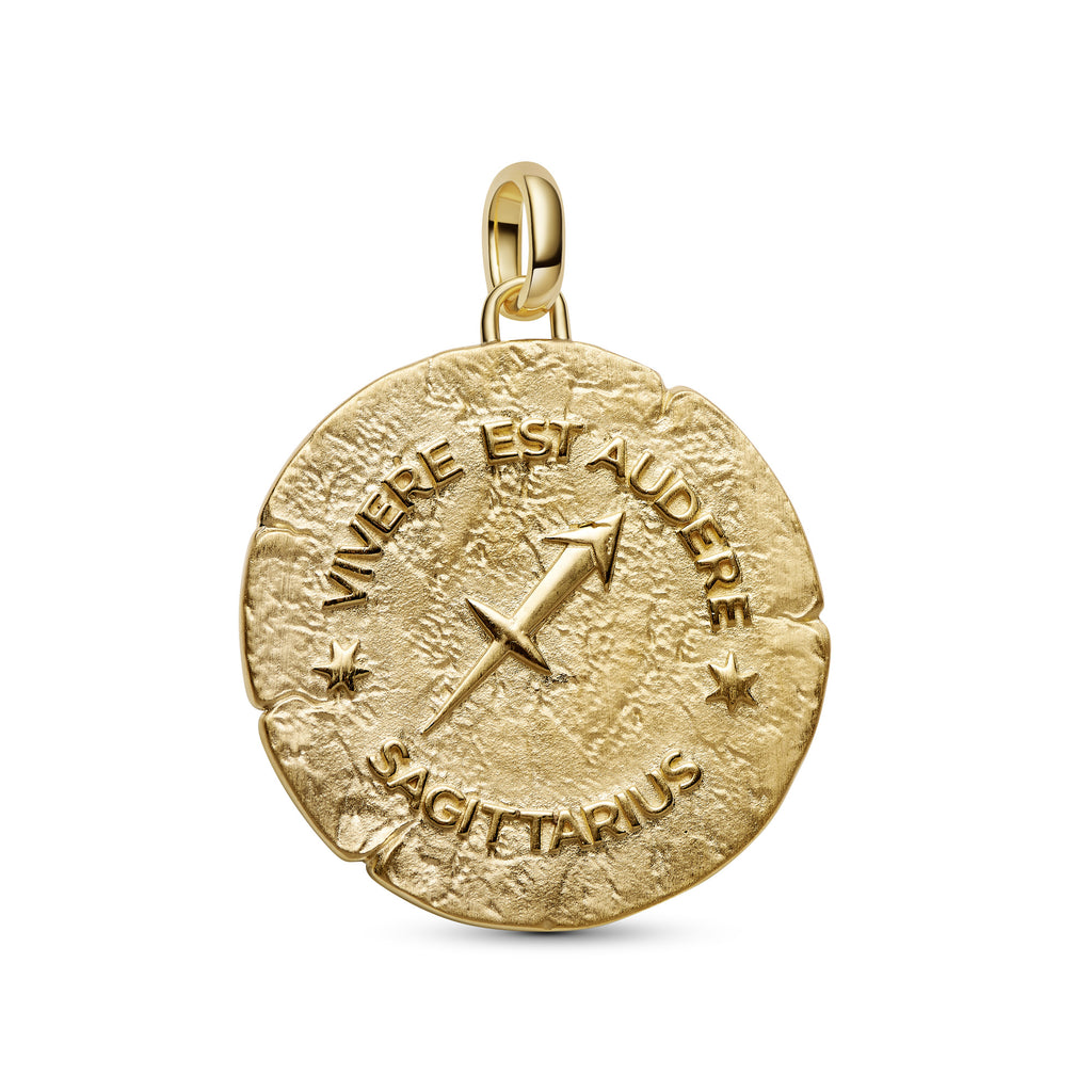 Sagittarius Zodiac Oversized Medallion Charm