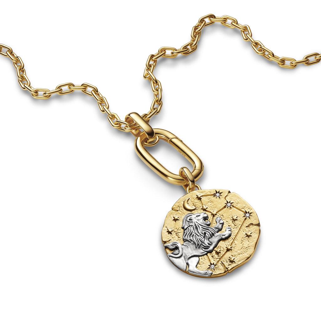 Leo Zodiac Oversized Medallion Charm