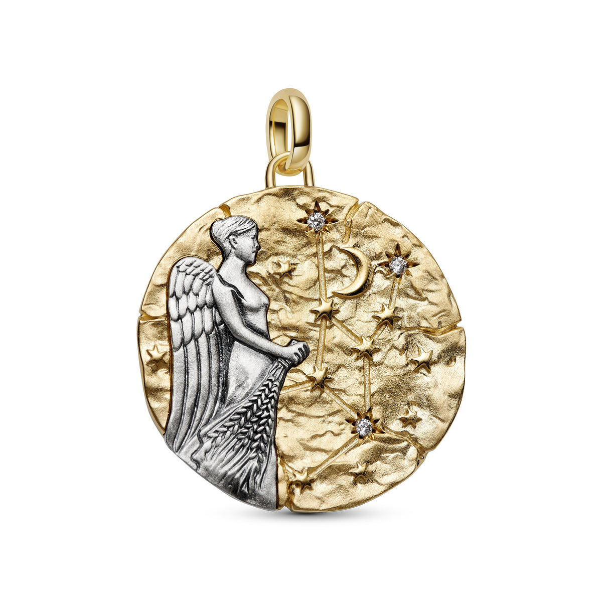 Virgo Zodiac Oversized Medallion Charm