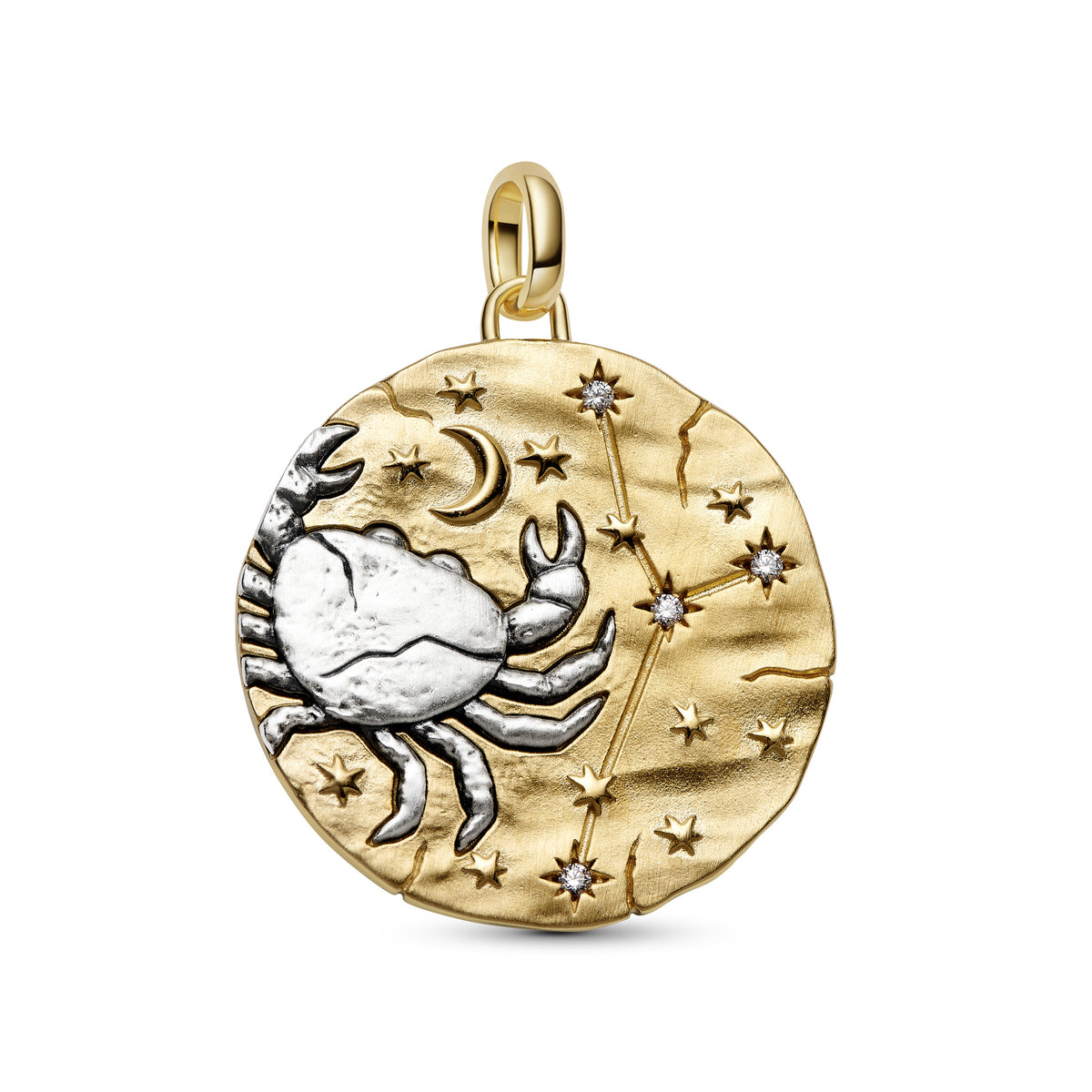 Cancer Zodiac Oversized Medallion Charm