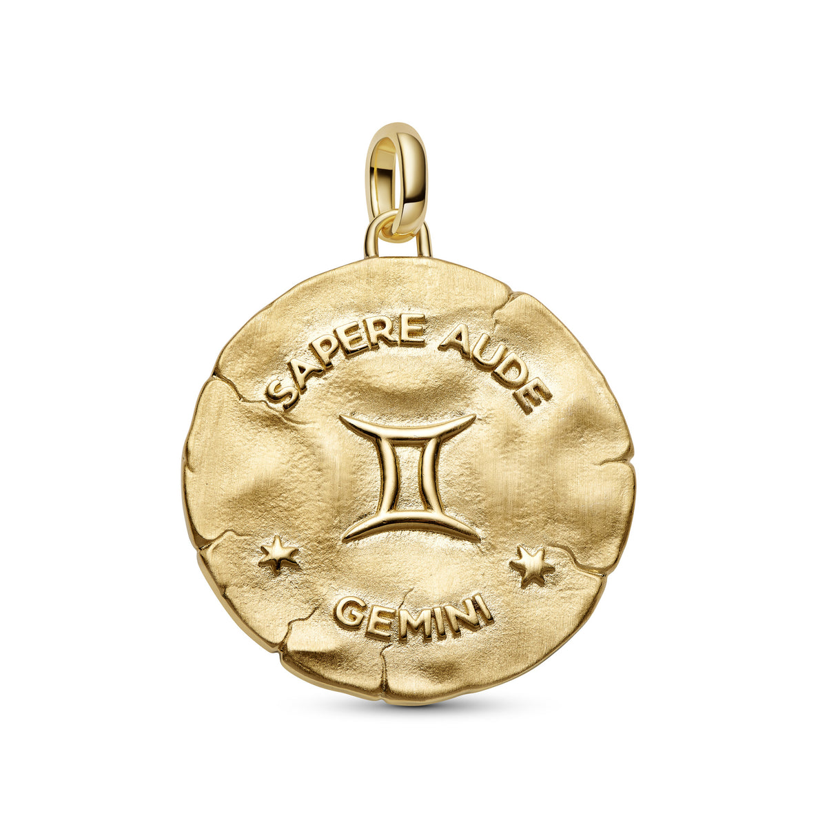 Gemini Zodiac Oversized Medallion Charm