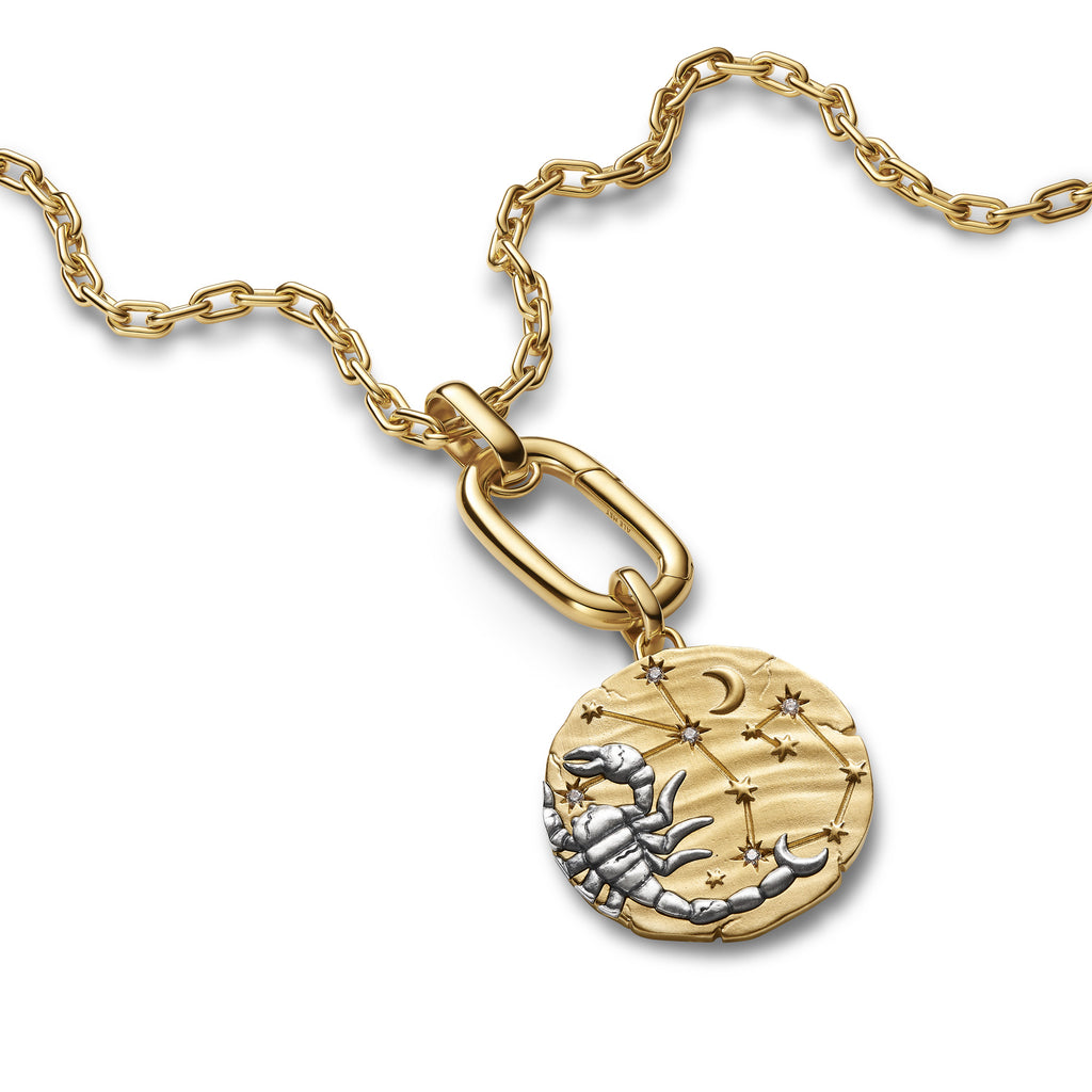 Scorpio Zodiac Oversized Medallion Charm